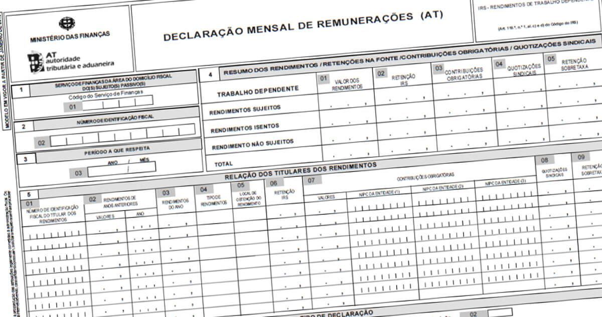 Declaração mensal de remunerações 2019